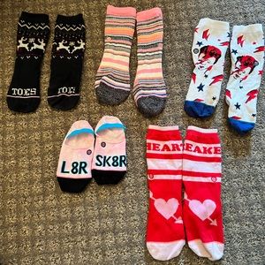 LOT of Stance SOCKS! 5 pairs of lightly worn kids socks.